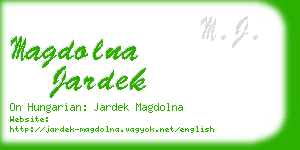 magdolna jardek business card